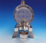 English Silverplate & Glass Whiskey Barrel Decanter by John Grinsell (#9214)