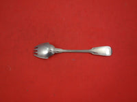 Fiddle Thread by .800 German Silver Ice Cream Fork w/ Crest 5 3/8"