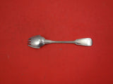 Fiddle Thread by .800 German Silver Ice Cream Fork w/ Crest 5 3/8"