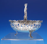 Floral by Theodore Starr Sterling Silver Candy Dish w/Swing Handle #888 (#7782)