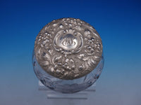 Rose By Stieff Powder Jar with Sterling Silver Lid and Daisy Jar Repousse #4396