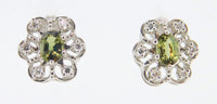 14K Gold Earrings with 1.6ct Genuine Natural Alexandrites and Diamonds (#J648)