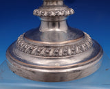 Silver on Copper Candlestick Pair 10 1/2" tall x 4 5/8" (#8554)