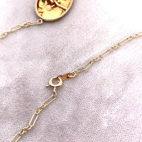 14k Yellow Gold Art Nouveau Style Iris Necklace (#J5540)