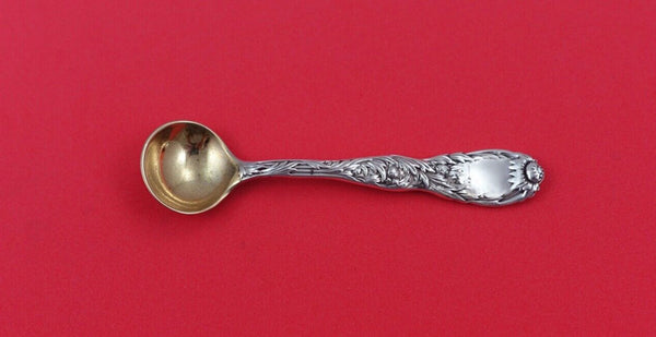 Chrysanthemum Vermeil by Tiffany and Co Sterling Salt Spoon Master GW 3 3/8"