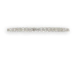 14k Thin White Gold .20cttw Genuine Natural Diamond Wedding Band Size 6.5 #J6905