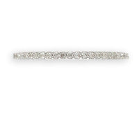 14k Thin White Gold .20cttw Genuine Natural Diamond Wedding Band Size 6.5 #J6905