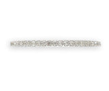 14k Thin White Gold .20cttw Genuine Natural Diamond Wedding Band Size 6.5 #J6905