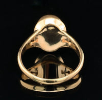 10k Rose Gold 5 Carat Cat's Eye Genuine Natural Moonstone Ring 5.75 (#J6579)