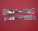Christmas by A. Michelsen Sterling Silver Fork and Spoon Set 2pc 1937 Sheaf