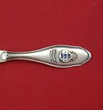 Grann and Laglye Danish Sterling Silver Tea Caddy Spoon with Enamel Lions 4 1/2"