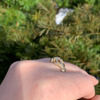 14k Gold Victorian Fancy Belcher .50ct Genuine Natural Diamond Men's Ring #J6536