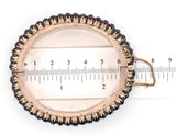 Genuine Natural Bohemian Garnet Bangle Bracelet with Nine Rows Extra Wide #J7251