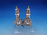 Repousse by Ritter & Sullivan Sterling Silver Salt & Pepper Shakers Pair (#7081)