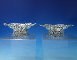 English Sterling Silver Sweet Meat Dish Pair with Bows and Flowers (#5357)