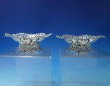 English Sterling Silver Sweet Meat Dish Pair with Bows and Flowers (#5357)