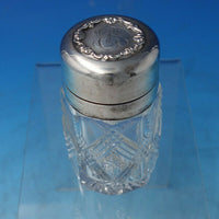 King Edward by Whiting Sterling Silver & Cut Crystal Dresser Jar 3 1/2" (#6135)