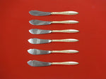 White Paisley by Gorham Sterling Silver Trout Knife Set 6pc. HHWS Custom 7 1/2"