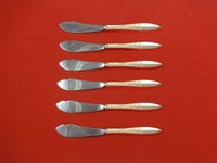 White Paisley by Gorham Sterling Silver Trout Knife Set 6pc. HHWS Custom 7 1/2"