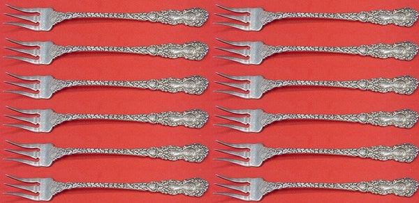 Imperial Chrysanthemum by Gorham Sterling Silver Cocktail Fork Set 12 pcs 5 1/2"