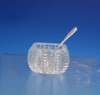 Milburn Rose by Westmorland Sterling Silver Crystal Salt Dip Spoon Set 2pc #7016