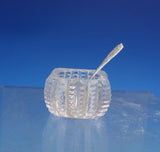 Milburn Rose by Westmorland Sterling Silver Crystal Salt Dip Spoon Set 2pc #7016