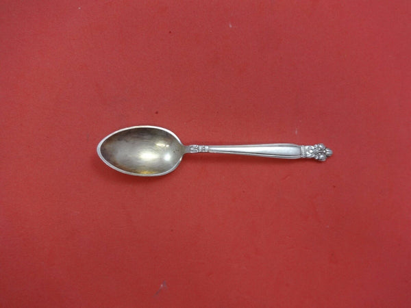 Silver Poppy by Lunt Sterling Silver Demitasse Spoon Gold Washed 4 1/2"