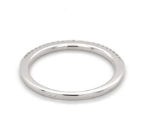 14k Thin White Gold .20cttw Genuine Natural Diamond Wedding Band Size 6.5 #J6905
