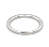 14k Thin White Gold .20cttw Genuine Natural Diamond Wedding Band Size 6.5 #J6905