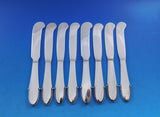 Beaded by Georg Jensen Sterling Silver Butter Spreader HH AS Paddle Set of 8pcs