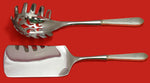 Early American Engraved by Lunt Sterling Italian Pasta Server Set 2pc Custom