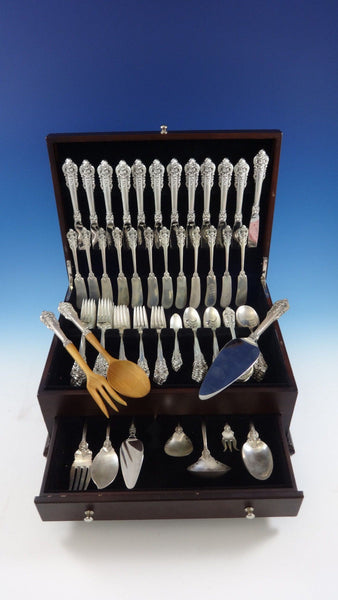 Grande Baroque by Wallace Sterling Silver Flatware Set For 12 Service 95 Pieces