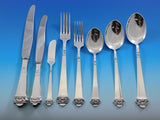 Saga by Mylius Brodrene 830 Silver Flatware Set Service 69 pcs Norwegian Dinner