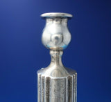 Victor Siedman Deco Style Sterling Silver Candlestick Pair #469X c.1925 (#5763)