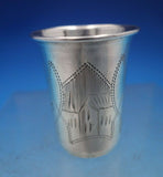 Russian Sterling Silver Cup for Vodka Gold Washed Interior Engraved (#6539)