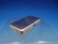 Russian Sterling Silver Box Red Cabochon Stone Push Button 84 Mark (#6736)