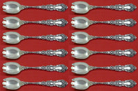 Imperial Chrysanthemum by Gorham Sterling Silver Ice Cream Fork Custom Set 12 pc