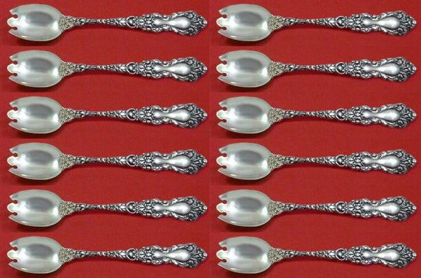 Imperial Chrysanthemum by Gorham Sterling Silver Ice Cream Fork Custom Set 12 pc