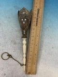 Gilt Bronze Jeweled Tussie Mussie Posey Posy Holder with Handle (#J1260)