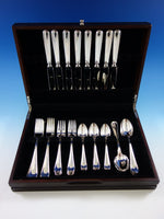 Mauriziano by Schiavon Italy Sterling Silver Flatware Set 8 Dinner 40 pcs New