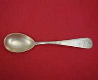 Duhme Bright-Cut Sterling Silver Egg Spoon Gold Washed 4 7/8"