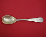 Duhme Bright-Cut Sterling Silver Egg Spoon Gold Washed 4 7/8"