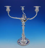 Chrysanthemum by Tiffany and Co Sterling Silver Candelabra Pair 3-Light (#3404)