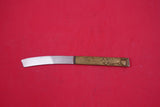 Kozuka by Unknown Mixed Metals Fish Knife bronze handle w/ vase and man 7"