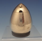 Evald Nielsen Danish Sterling Silver Mustard Pot w/Cobalt Blue Enamel (#0375)