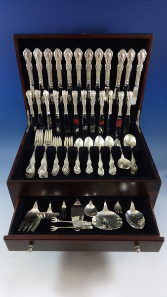 Wild Rose by International Sterling Silver Flatware Service 12 Set 95 Pieces