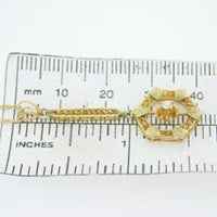 14k Yellow Gold Victorian Genuine Natural Diamond Lavaliere Pendant (#J1916)