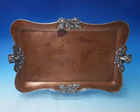 Mixed Metals by Tiffany and Co Copper Sterling Silver Tray 3-D Ram Acorns #5035