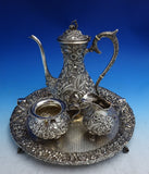 Repousse by James R. Armiger Sterling Silver Demitasse Tea Set 4pc 46.76 #8544