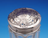 Blackinton Sterling Silver and Glass Dresser Jar Acid Etched Tall #1912 (#9164)